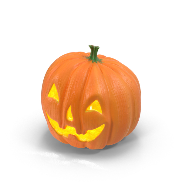 快乐的陶瓷Jack-O-lantern PNG和PSD图像