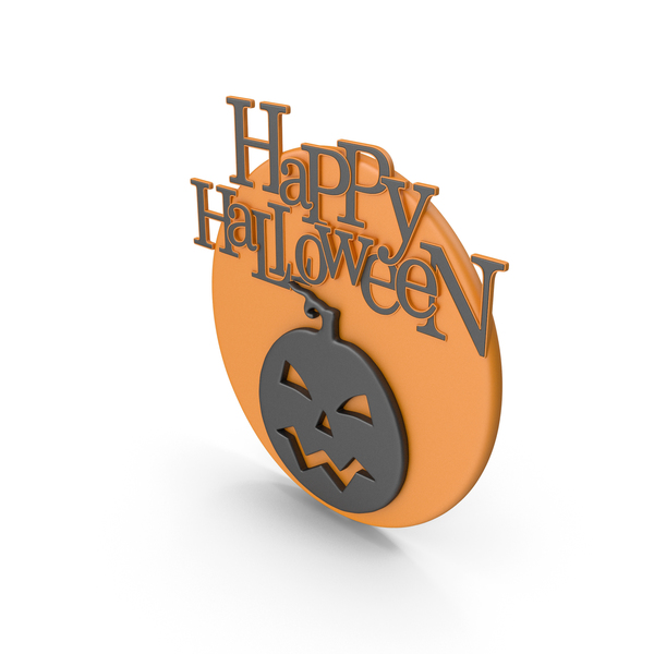 Banner: Happy Halloween Symbol with Orange Moon and Pumpkin PNG & PSD Images Banner: Happy Halloween Symbol with Orange Moon and Pumpkin PNG & PSD Images