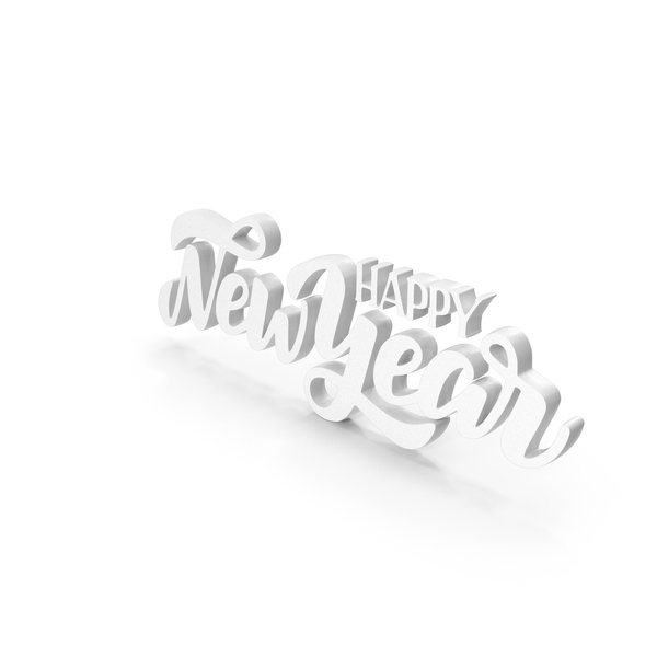 Year's Letters: Happy New Year Banner White PNG & PSD Images Year's Letters: Happy New Year Banner White PNG & PSD Images