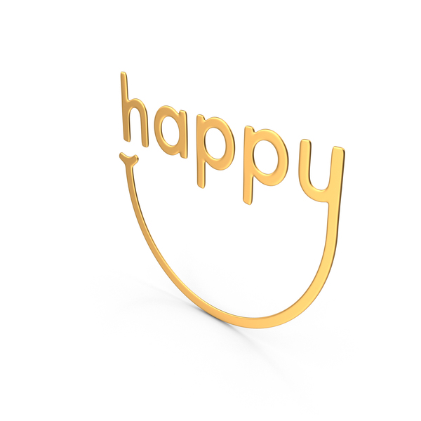 Happy Symbol Gold PNG & PSD Images