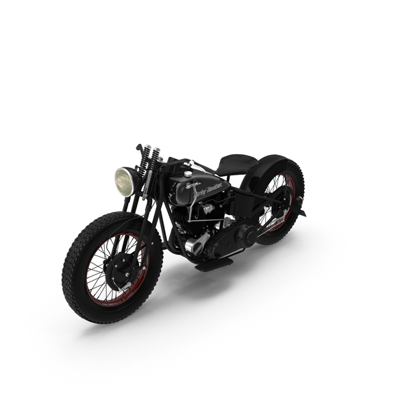 Motorcycle: Harley-Davidson Knucklehead Bobber PNG & PSD Images