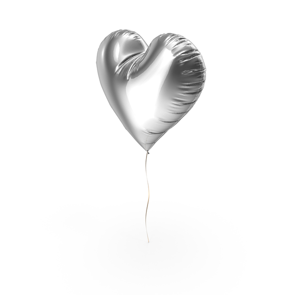 Balloons: Heart Balloon Silver PNG & PSD Images Balloons: Heart Balloon Silver PNG & PSD Images