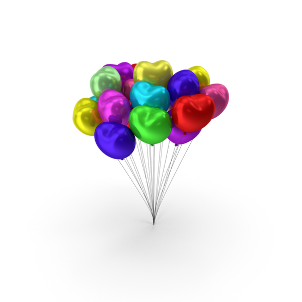 Heart Balloons Party Color Shine PNG & PSD Images