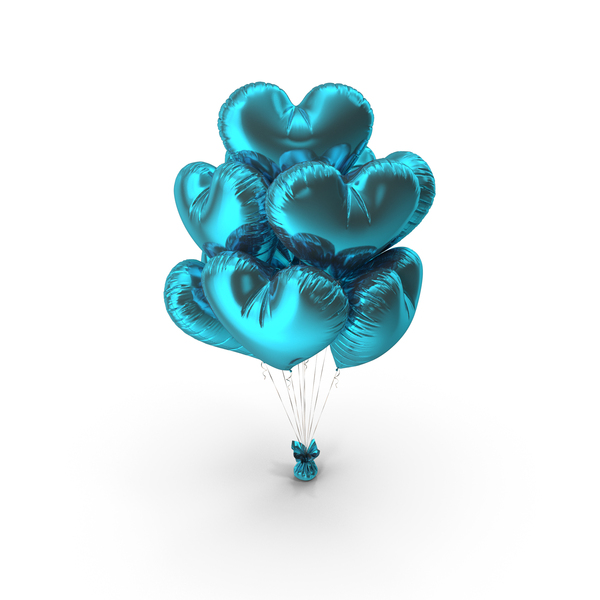 Heart Balloons Set Blue PNG & PSD Images Heart Balloons Set Blue PNG & PSD Images