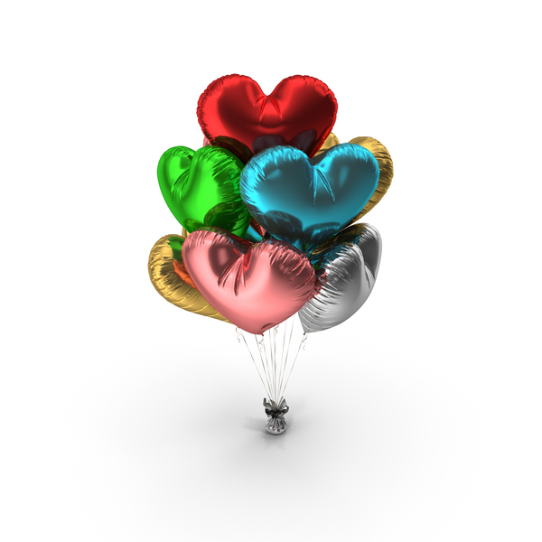 Heart Balloons Set Colourful PNG & PSD Images Heart Balloons Set Colourful PNG & PSD Images