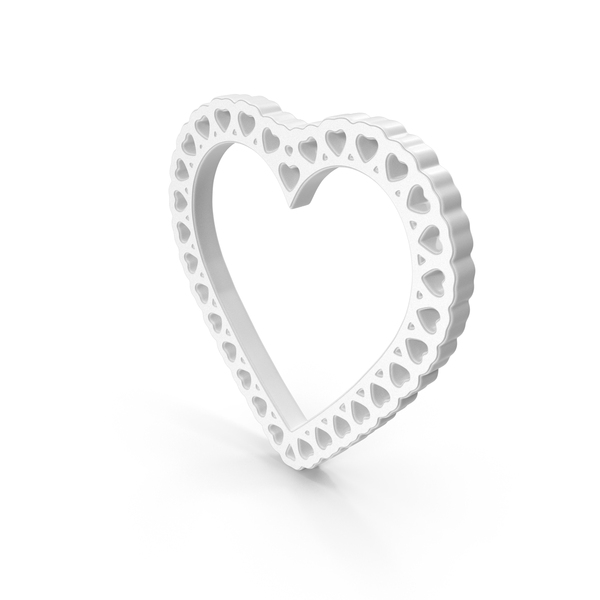 Shape: Heart Frame White PNG & PSD Images