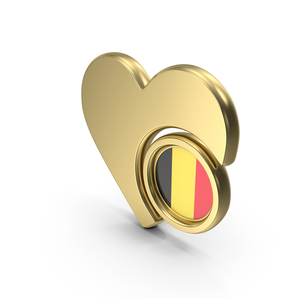 Heart Icon Flag of Belgium PNG & PSD Images