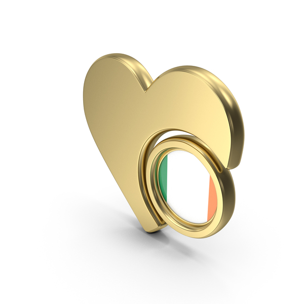 Heart Icon Flag of Ireland PNG & PSD Images