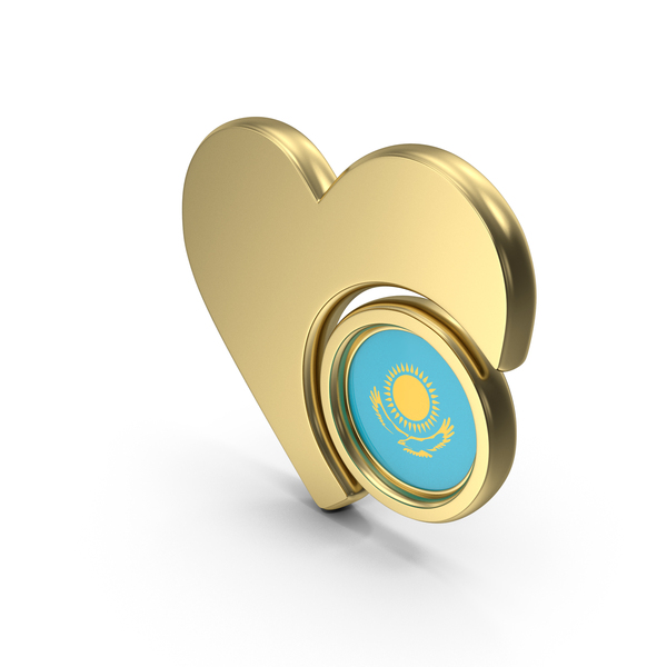 Heart Icon Flag of Kazakhstan PNG & PSD Images