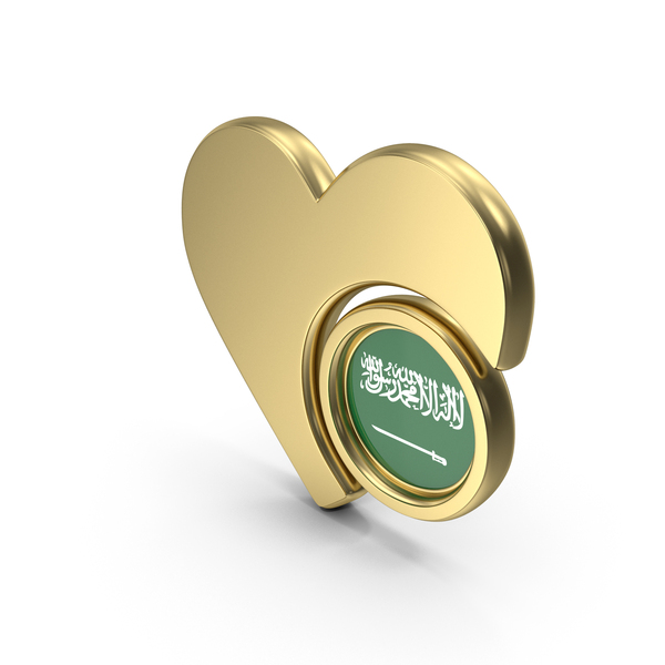 Heart Icon Flag of Saudi Arabia PNG & PSD Images
