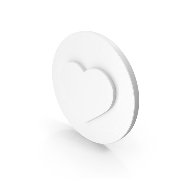 Symbols: Heart Love Circle Shape White PNG & PSD Images