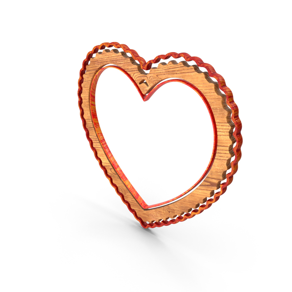 Picture: Heart Love Frame Wood PNG & PSD Images