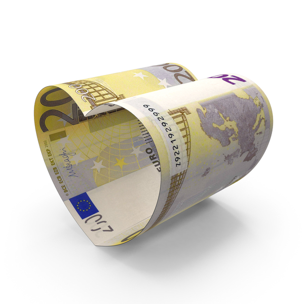 Banknote: Heart Shape Euro 200 Notes PNG & PSD Images
