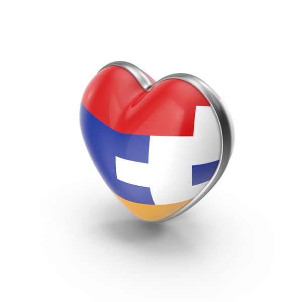 Symbols: Heart Shape Flag of Artsakh PNG & PSD Images