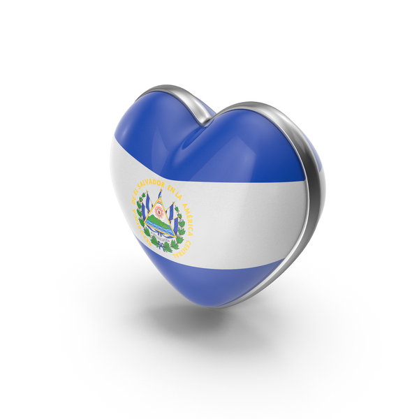 Heart Shape Flag of El Salvador PNG & PSD Images