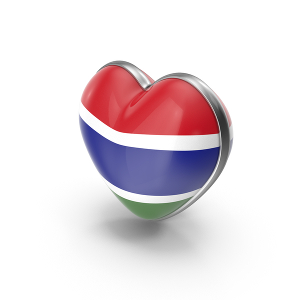 Symbols: Heart Shape Flag of Gambia PNG & PSD Images