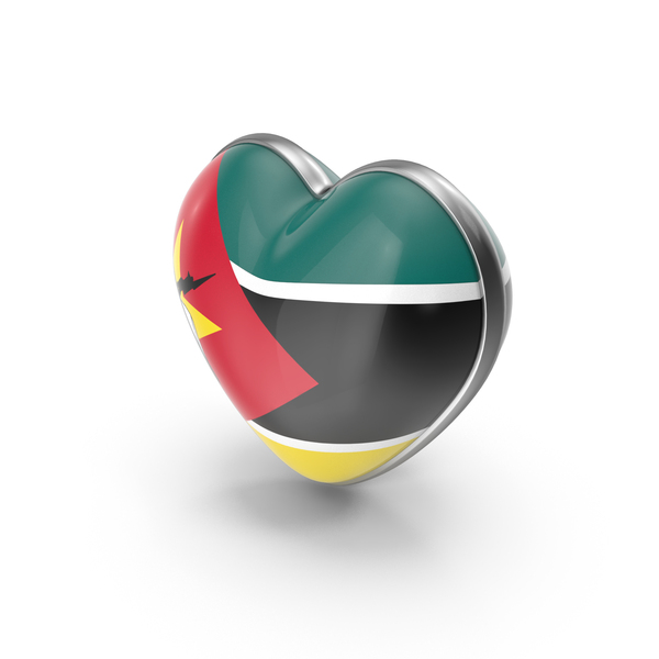 Symbols: Heart Shape Flag of Mozambique PNG & PSD Images
