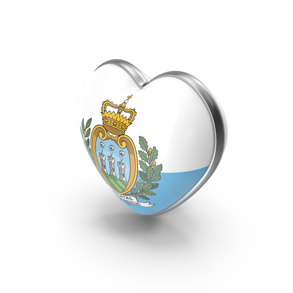 Symbols: Heart Shape Flag of San Marino PNG & PSD Images