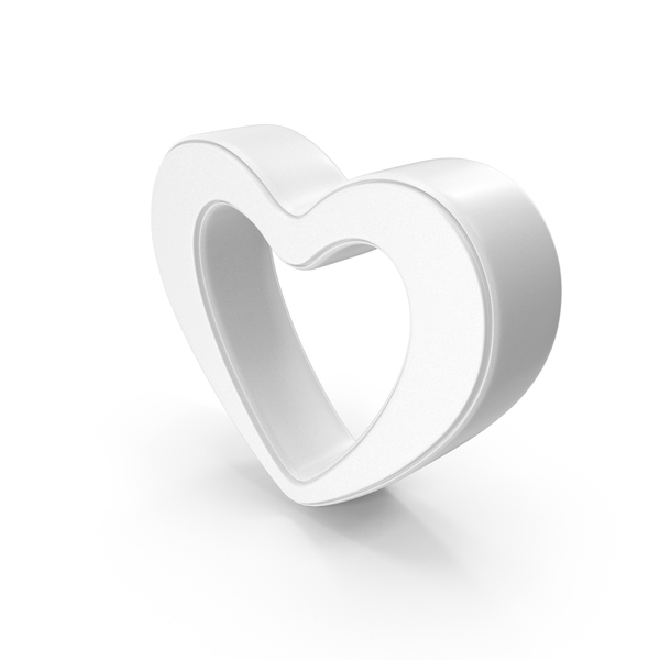Heart Shape Frame White PNG & PSD Images