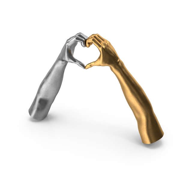 Hand: Heart Shape Gold Silver Hands PNG & PSD Images Hand: Heart Shape Gold Silver Hands PNG & PSD Images