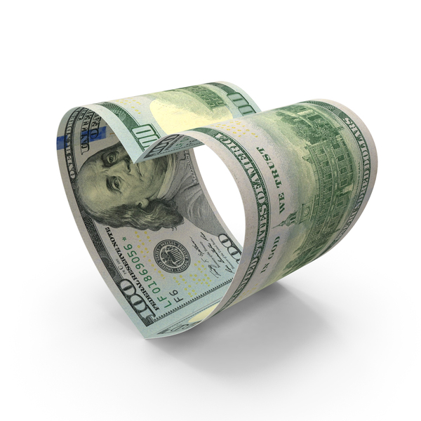 One Hundred Bill: Heart Shape US 100 Dollar Notes PNG & PSD Images One Hundred Bill: Heart Shape US 100 Dollar Notes PNG & PSD Images