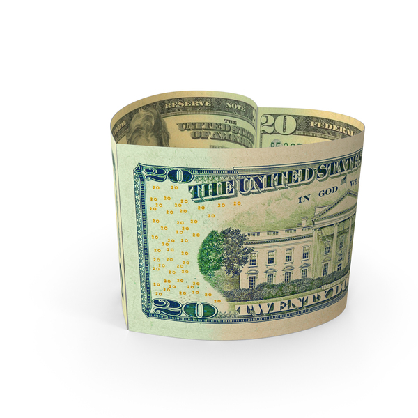 Twenty Bill: Heart Shape US 20 Dollar Note PNG & PSD Images Twenty Bill: Heart Shape US 20 Dollar Note PNG & PSD Images
