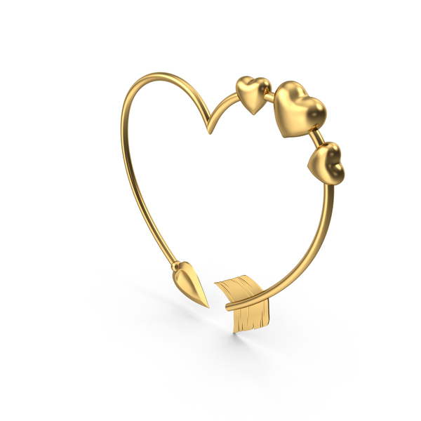 Shape: Heart Shaped Golden Arrows PNG & PSD Images Shape: Heart Shaped Golden Arrows PNG & PSD Images