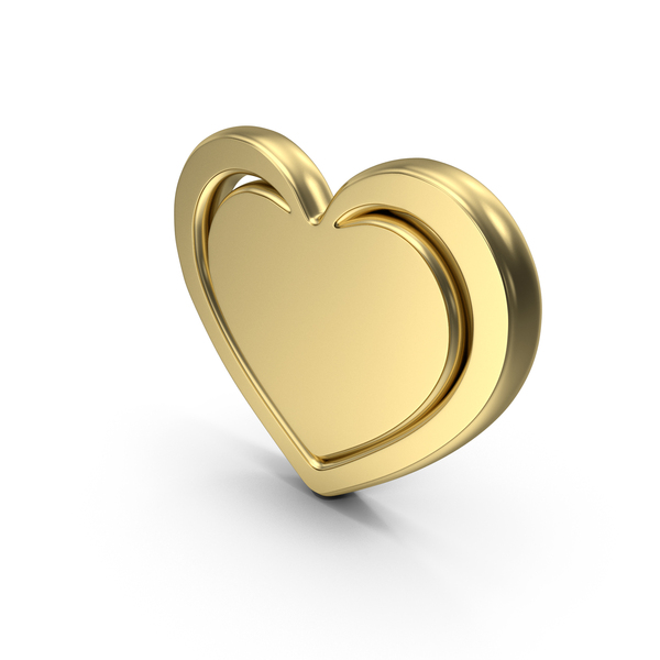 Heart Symbol Gold PNG Images & PSDs for Download | PixelSquid - S12003405E