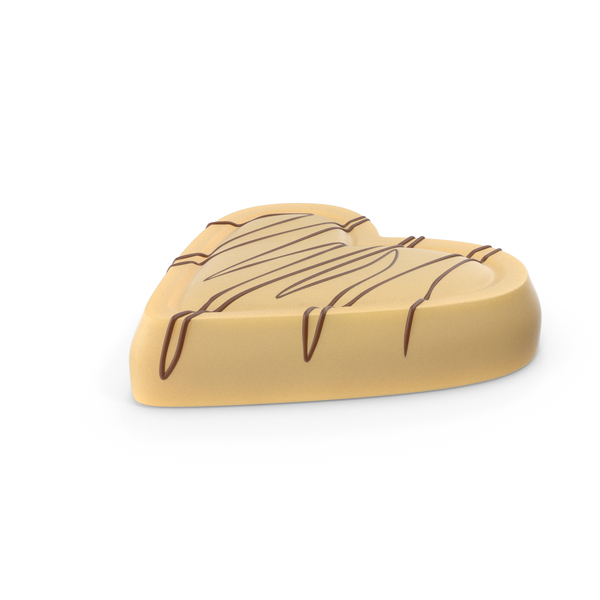 Heart White Chocolate Candy with Chocolate Lines PNG & PSD Images Heart White Chocolate Candy with Chocolate Lines PNG & PSD Images
