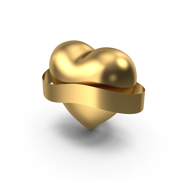 Shape: Heart with Banner Gold PNG & PSD Images Shape: Heart with Banner Gold PNG & PSD Images