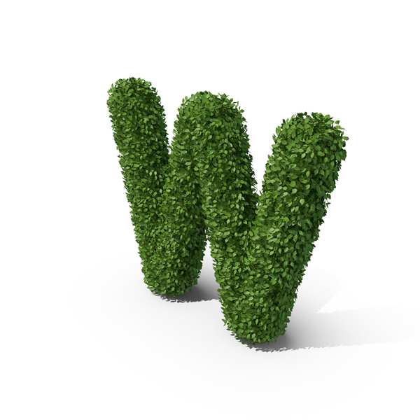 Language: Hedge Shaped Letter W PNG & PSD Images Language: Hedge Shaped Letter W PNG & PSD Images