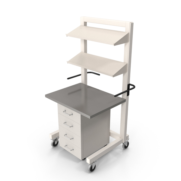 Laboratory Table: Height Adjustable Mobile Cart PNG & PSD Images