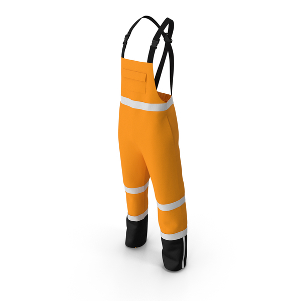High Visibility Rain Overalls PNG & PSD Images