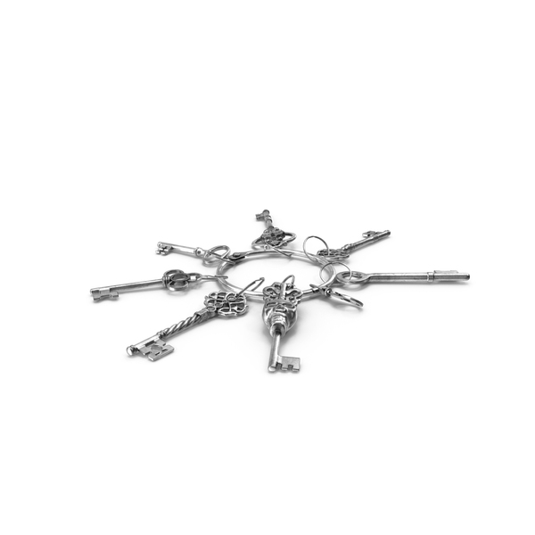 Keychain: Historical Keys Ring Silver PNG & PSD Images Keychain: Historical Keys Ring Silver PNG & PSD Images