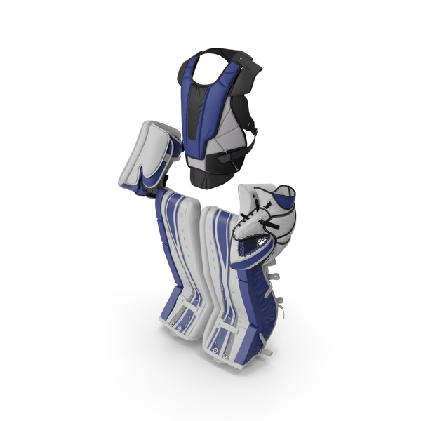 Pads: Hockey Goalie Protection Kit Generic Blue PNG & PSD Images