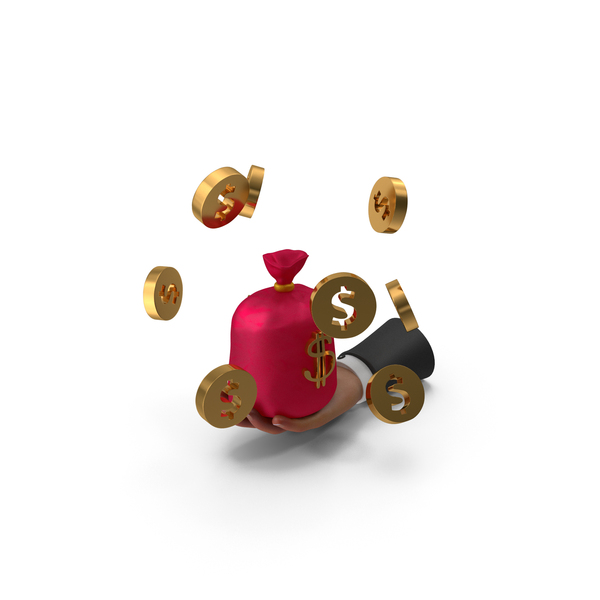 Money: Holding Dollar Bag In Right Hand With Coins PNG & PSD Images Money: Holding Dollar Bag In Right Hand With Coins PNG & PSD Images