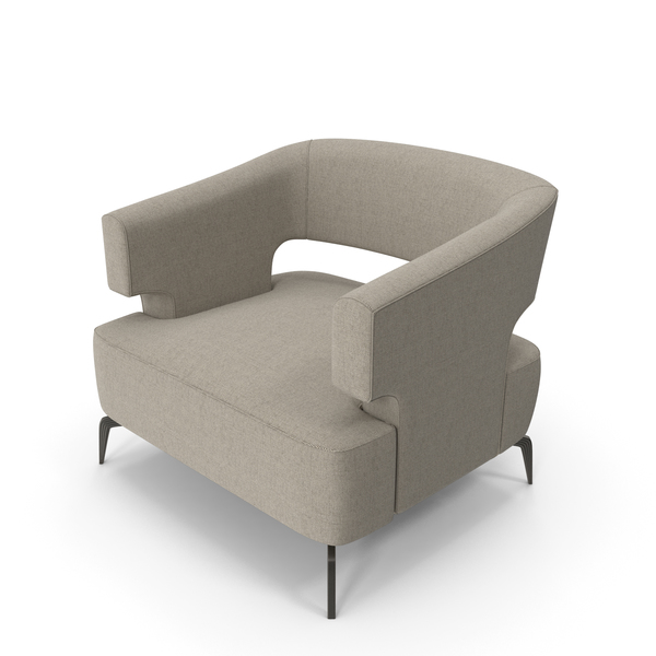Arm: Holly Hunt Grey Minerva Lounge Chair PNG & PSD Images