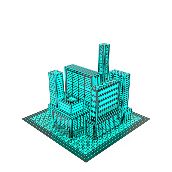 Future: Hologram City PNG & PSD Images Future: Hologram City PNG & PSD Images