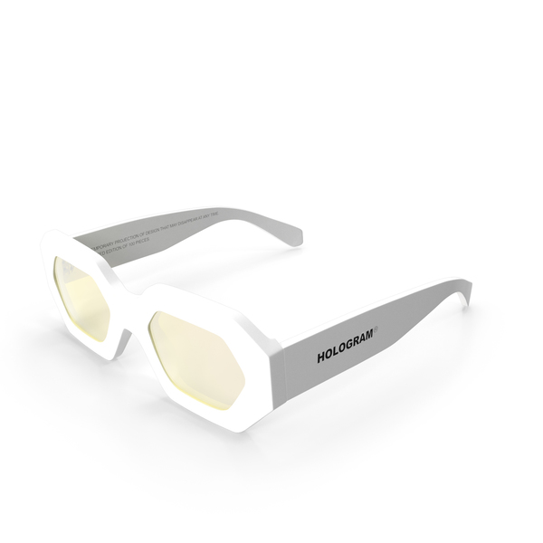 Sunglasses: Hologram Glasses White Orange PNG & PSD Images