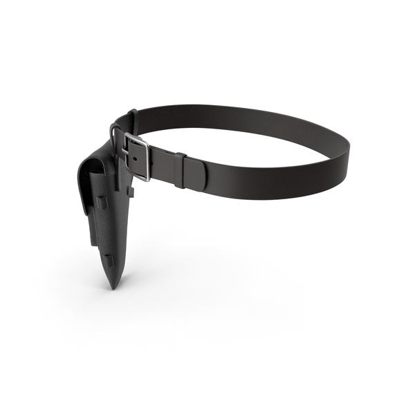 Belt: Holster and Strap Black PNG & PSD Images