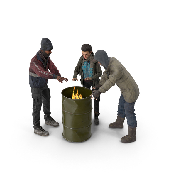Campfire: Homeless People Around Barrel Fire PNG & PSD Images Campfire: Homeless People Around Barrel Fire PNG & PSD Images