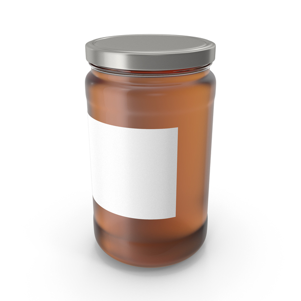 Honey Jar With Label Closed PNG & PSD Images