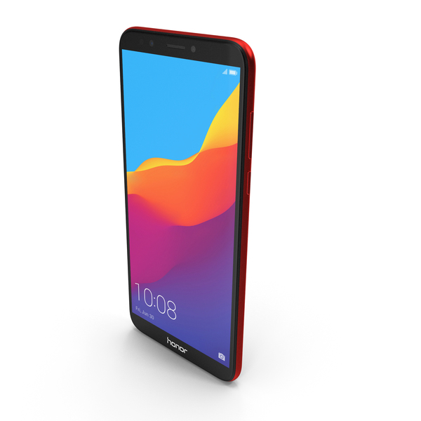Smartphone: Honor 7C Red PNG & PSD Images Smartphone: Honor 7C Red PNG & PSD Images