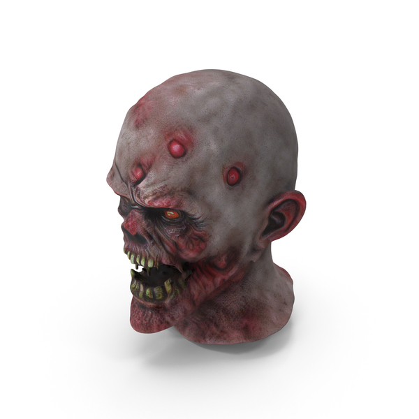 Horror Character Angry: Zombie Head PNG & PSD Images