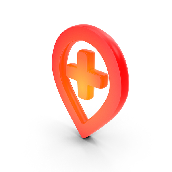 Symbols: Hospital Location Symbol Glowing PNG & PSD Images