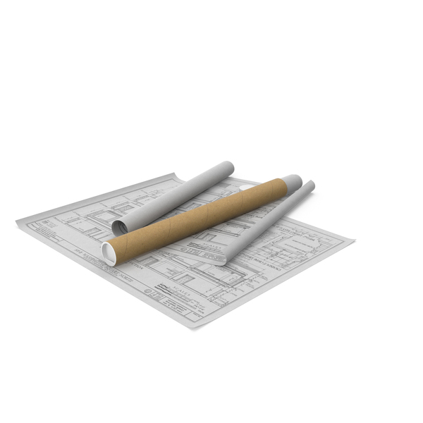 House Blueprints with Cardboard Tube PNG & PSD Images House Blueprints with Cardboard Tube PNG & PSD Images