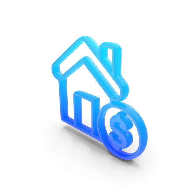 Symbols: House Price Glowing Symbol PNG & PSD Images
