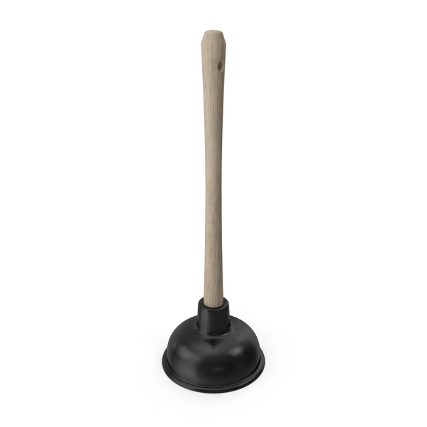 Household Plunger with Wooden Stick PNG & PSD Images