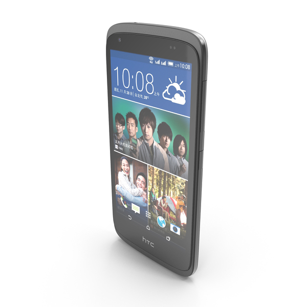 Smartphone: HTC Desire 526G+ Dual Sim Lacquer Black PNG & PSD Images
