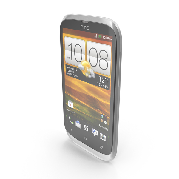 Smartphone: HTC Desire V White PNG & PSD Images